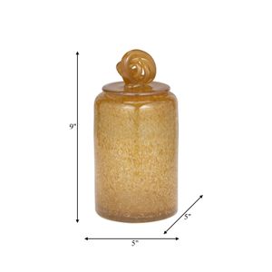 DIXONWELL ORANGE GLASS VASE 9 (IN) 9