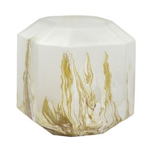 RAESTONE IVORY GLASS VASE 10 (IN) 4