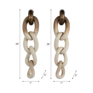 REGANOAK SET OF 2 BROWN DECOR 28 (IN) 8