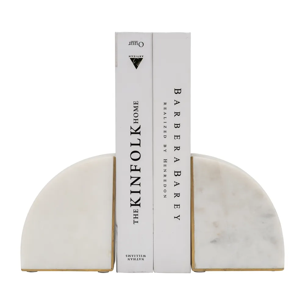 COREYFIELD SET OF 2 WHITE BOOKENDS 5 (IN)