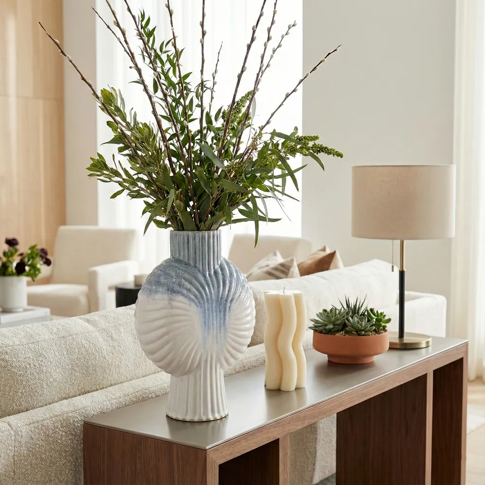 HANSONWORTH BLUE VASE 15 (IN)