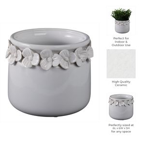 CROSBYGROVE WHITE PLANTER 6 (IN) 10