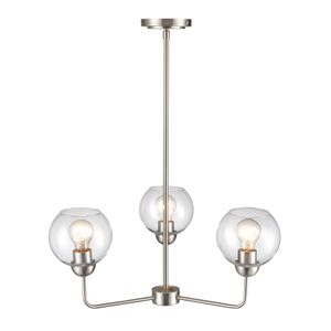 Astoria 23'' Wide 3-Light Chandelier - Brushed Nickel 4
