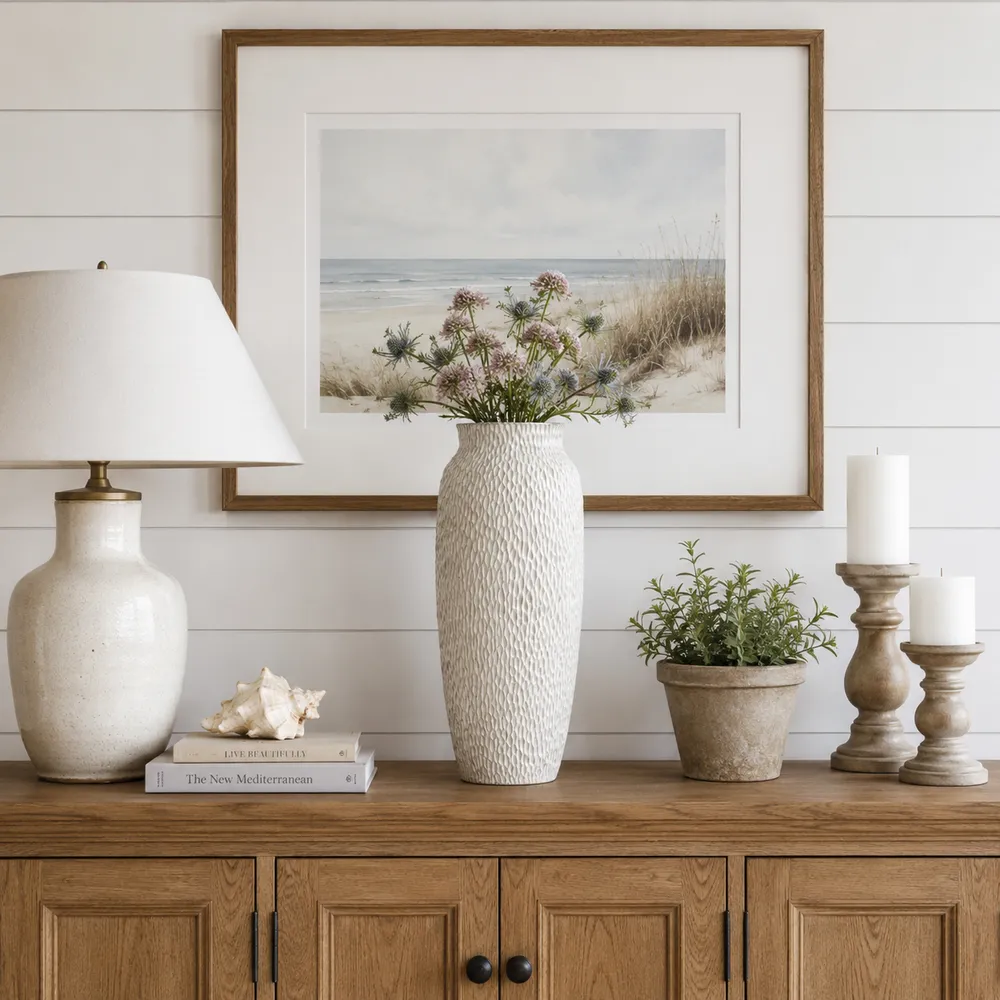 BENNETSIDE WHITE VASE 20 (IN)