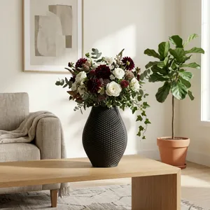 SKYLERSIDE BLACK VASE 15 (IN) 12