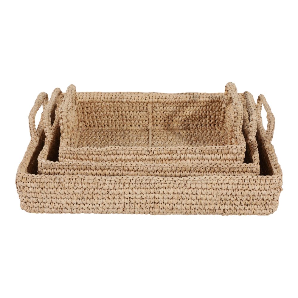 FLINTGROVE SET OF 3 BROWN TRAY 5 (IN)