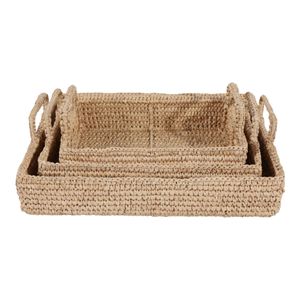 FLINTGROVE SET OF 3 BROWN TRAY 5 (IN) 6