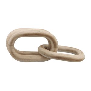 28" 3 WOODEN LINKS, NATURAL 3