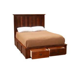 Barnwood Footboard Dresser for Platform Bed - Two Drawer - Queen 3