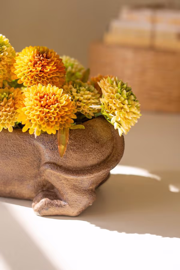 Cement Dachshund Planter