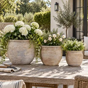 ERINROSE SET OF 3 TAN PLANTER 13 (IN) 10