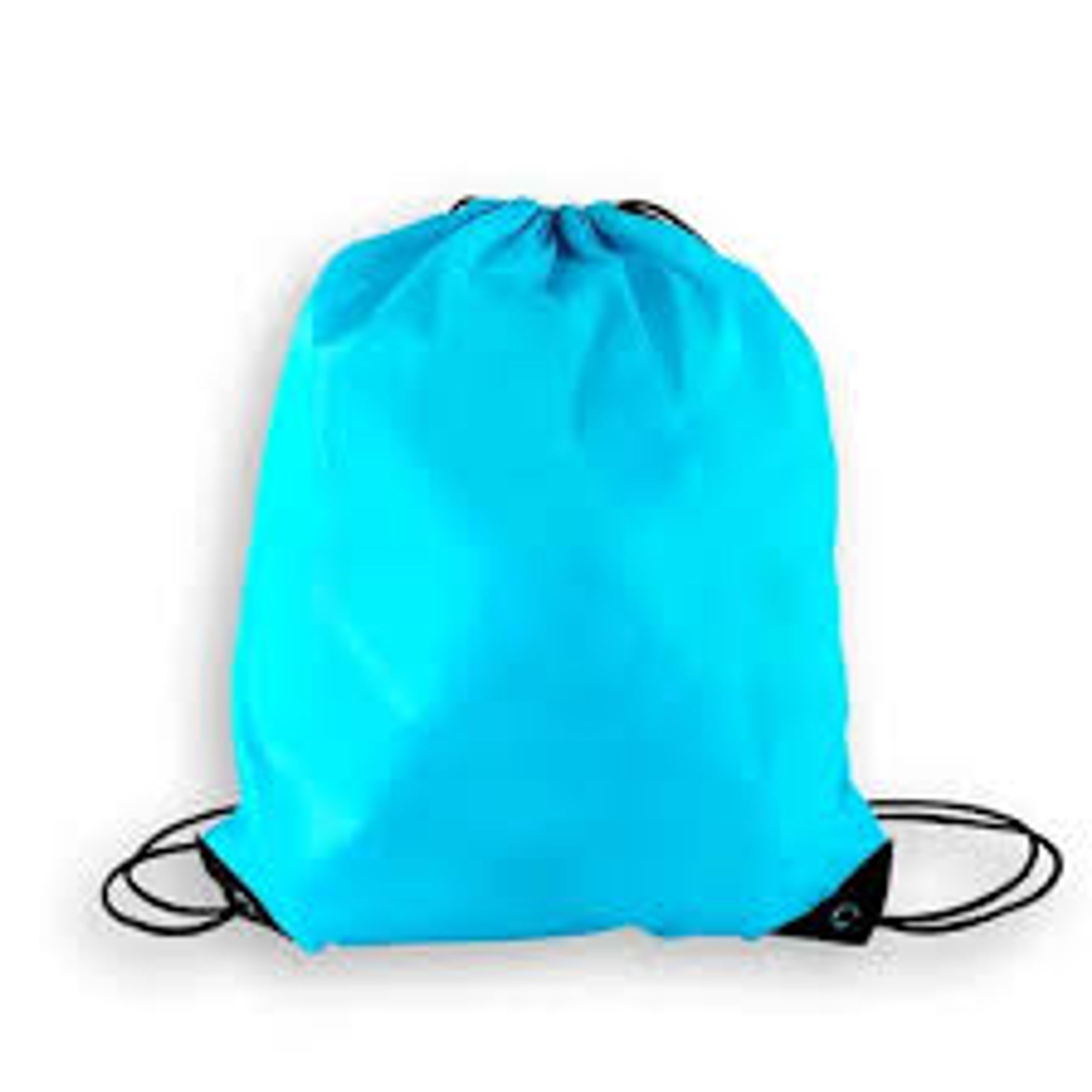 NYLON DRAWSTRING BACKPACK - TURQ