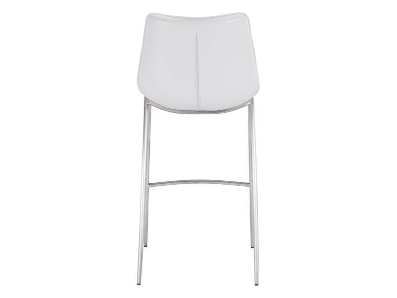 Magnus Barstool White & Silver 5