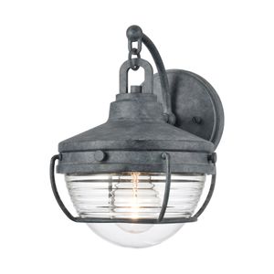 Eastport 10'' High 1-Light Outdoor Sconce - Aged Zinc 1