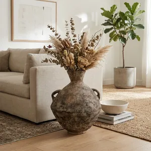 HANLEYLAKE BROWN VASE 33 (IN) 2