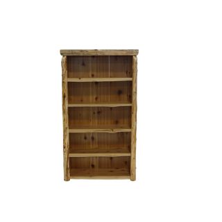 Cedar Log Medium Bookshelf - Weathered