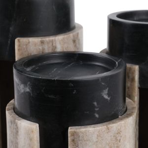 HAXTONCROSS SET OF 3 BLACK CANDLE HOLDER 9 (IN) 8