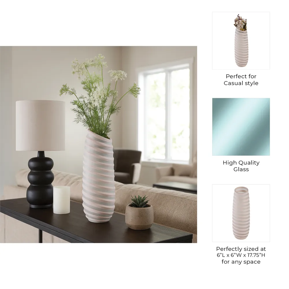 SAMSONWICK IVORY GLASS VASE 18 (IN)