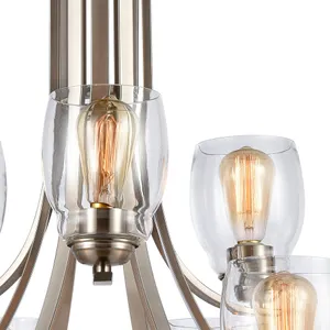 Calistoga 30.5'' Wide 9-Light Chandelier - Brushed Nickel 3