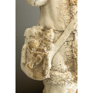 Antique White Faux Concrete Santa 5