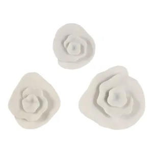FRAZIERLAKE SET OF 3 WHITE WALL SCULPTURES 13 (IN) 1