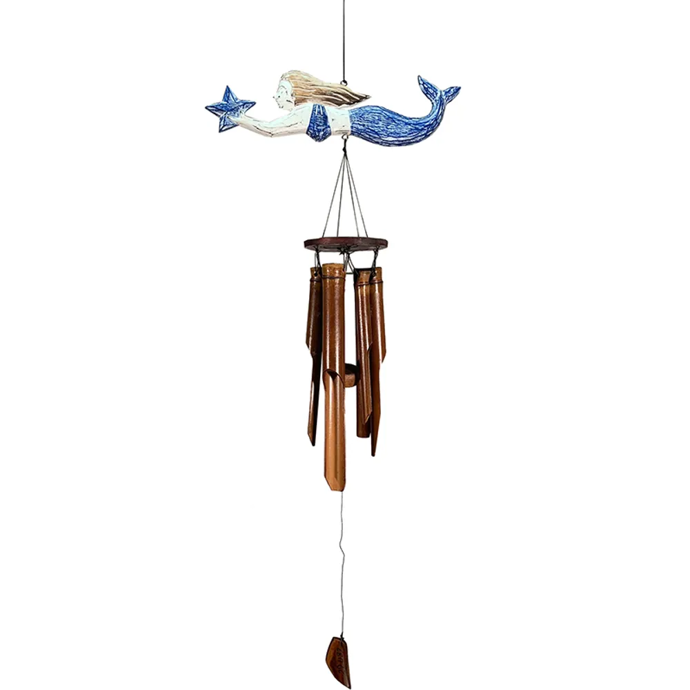 35" BAMBOO MERMAID WINDCHIME