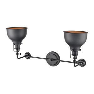 Skillet 12'' High 2-Light Sconce - Matte Black 3
