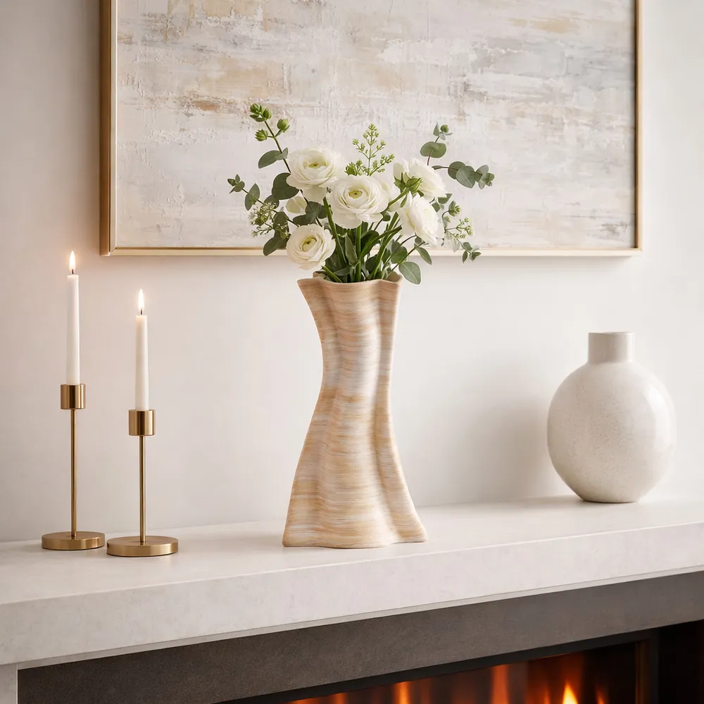 BRAEMORE TAN VASE 12 (IN)
