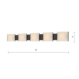 Pannelli 52'' Wide 5-Light Vanity Light - Oil Rubbed Bronze 2