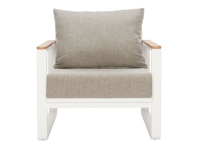 Welt Armchair Taupe & White 4