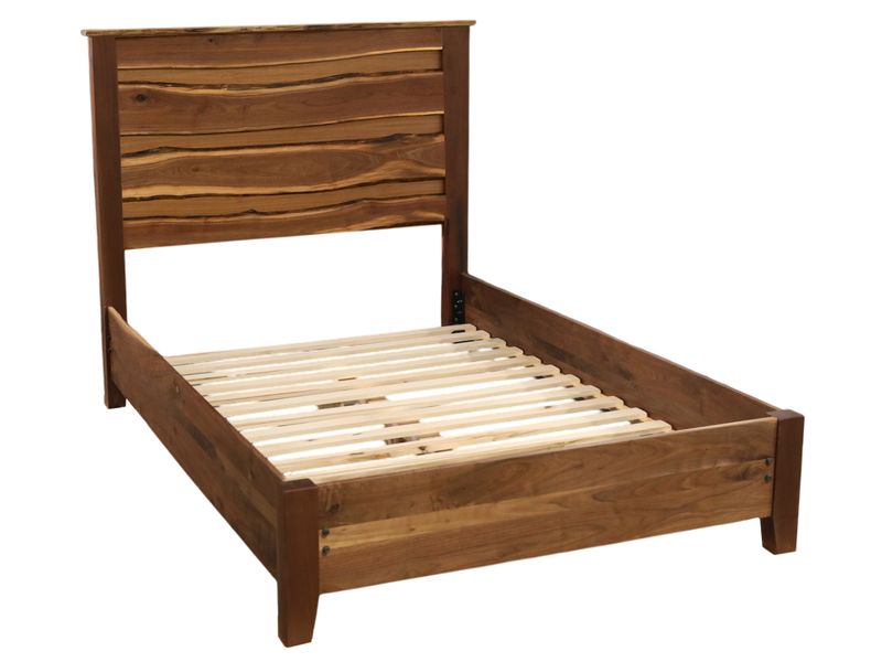 Heartland Walnut LIVE EDGE Bed - Queen 3