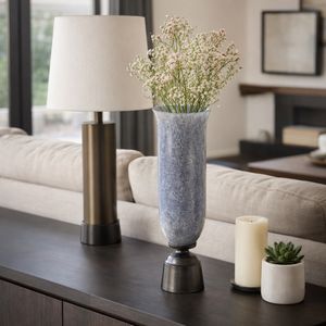 ELTONBROOK BLUE GLASS VASE 20 (IN) 11