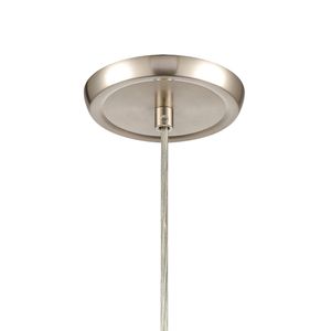 Evening Sky 5'' Wide 1-Light Mini Pendant - Satin Nickel with Blue Cloud Glass 3