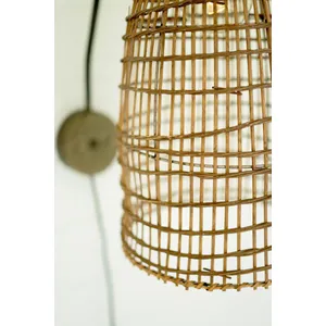 Wicker Dome Wall Sconce Lamp 2