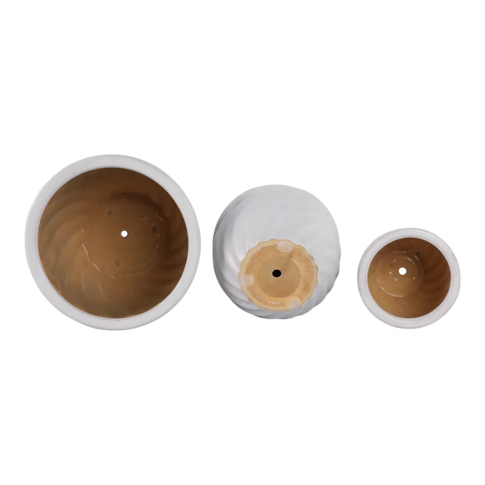RAYMONDHAVEN SET OF 3 WHITE PLANTER 9 (IN)