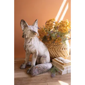 Faux Concrete Sitting Fox 4