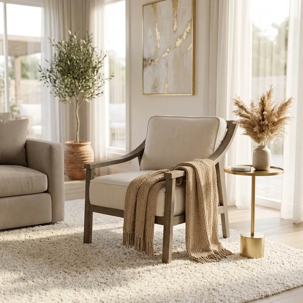 DOUGALRUN IVORY CHAIR 33 (IN)