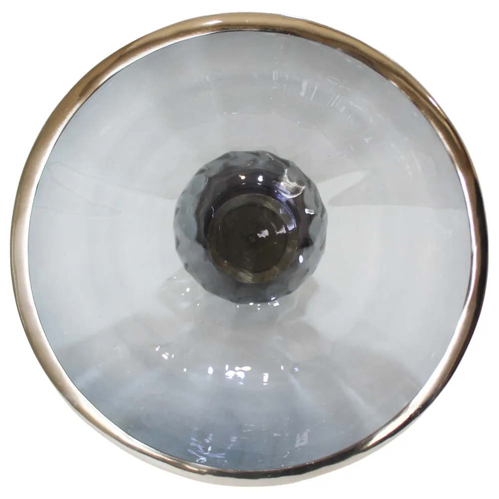 ASPENSIDE GRAY GLASS VASE 12 (IN)