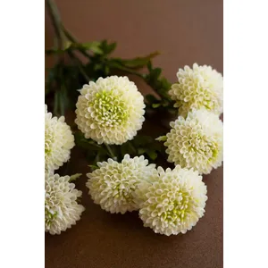 Bundle of 7 Artificial White Ball Dahlias 3