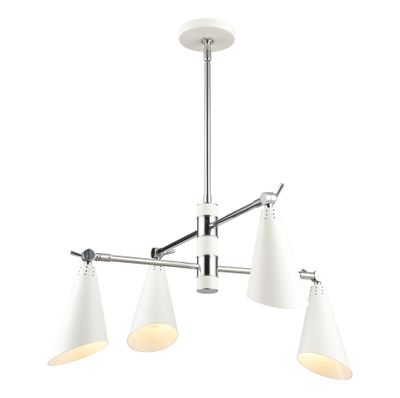 Luca 26″ Wide 4-Light Chandelier - Polished Chrome