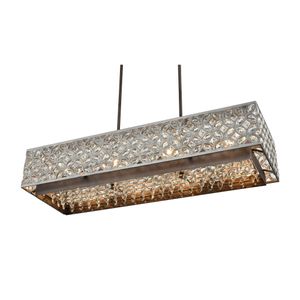 Rosslyn 40'' Wide 8-Light Linear Chandelier - Weathered Zinc 5