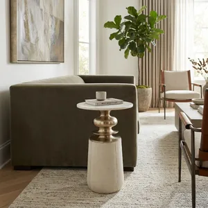 MAEHAVEN WHITE TABLE 23 (IN) 2