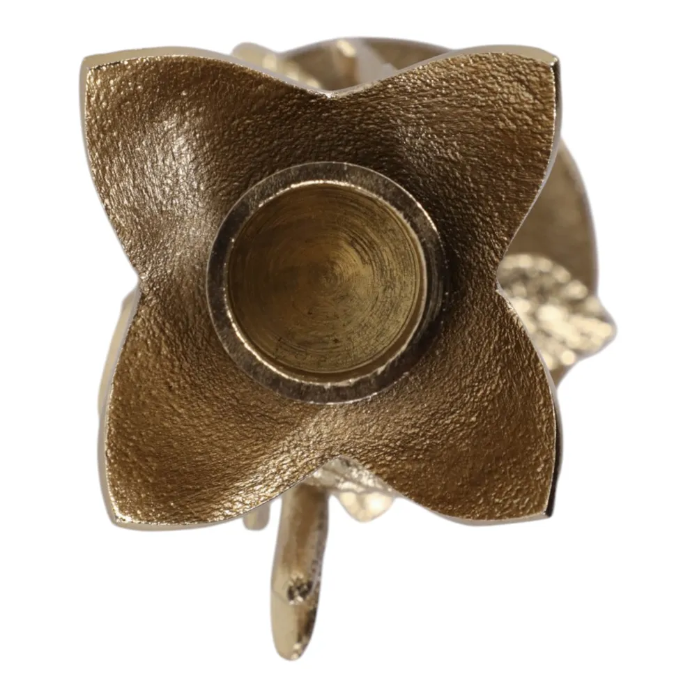 HOLLYMOOR GOLD CANDLE HOLDER 11 (IN)