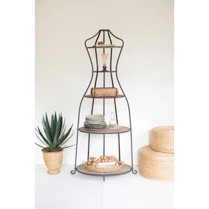 Metal and Wood Mannequin with Shelves 4