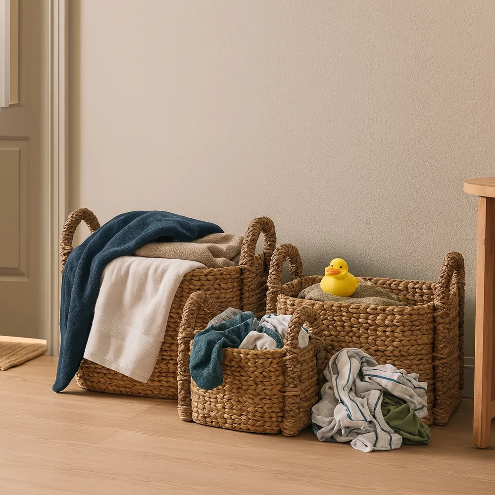 ROSSSIDE SET OF 3 TAN BASKETS 16 (IN)