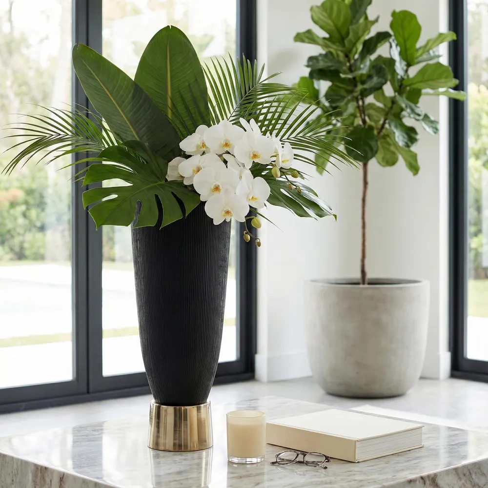 SHAWCREST BLACK VASE 20 (IN)