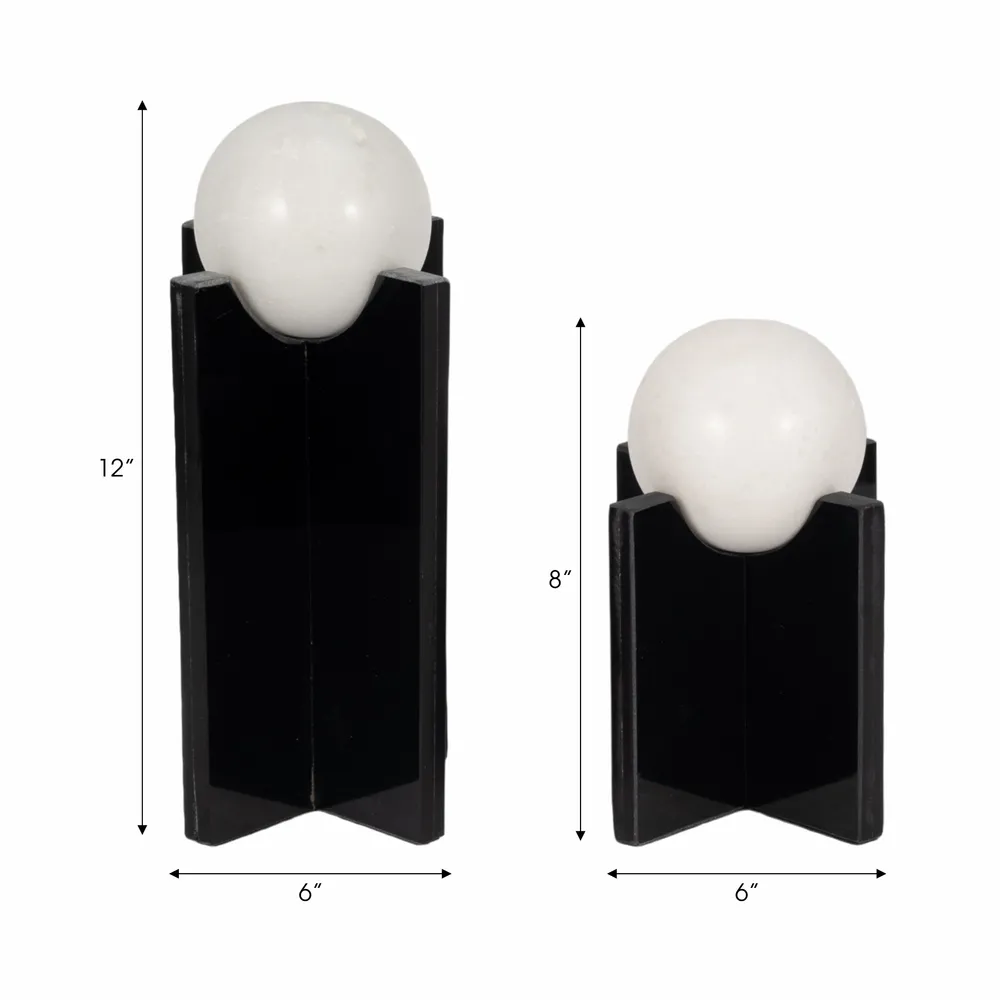 RYELAKE SET OF 2 BLACK DECOR 13 (IN)
