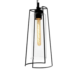 Cere 6.75'' Wide Outdoor Pendant - Matte Black 4
