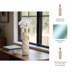 NEWTONGROVE GRAY GLASS VASE 20 (IN) 10