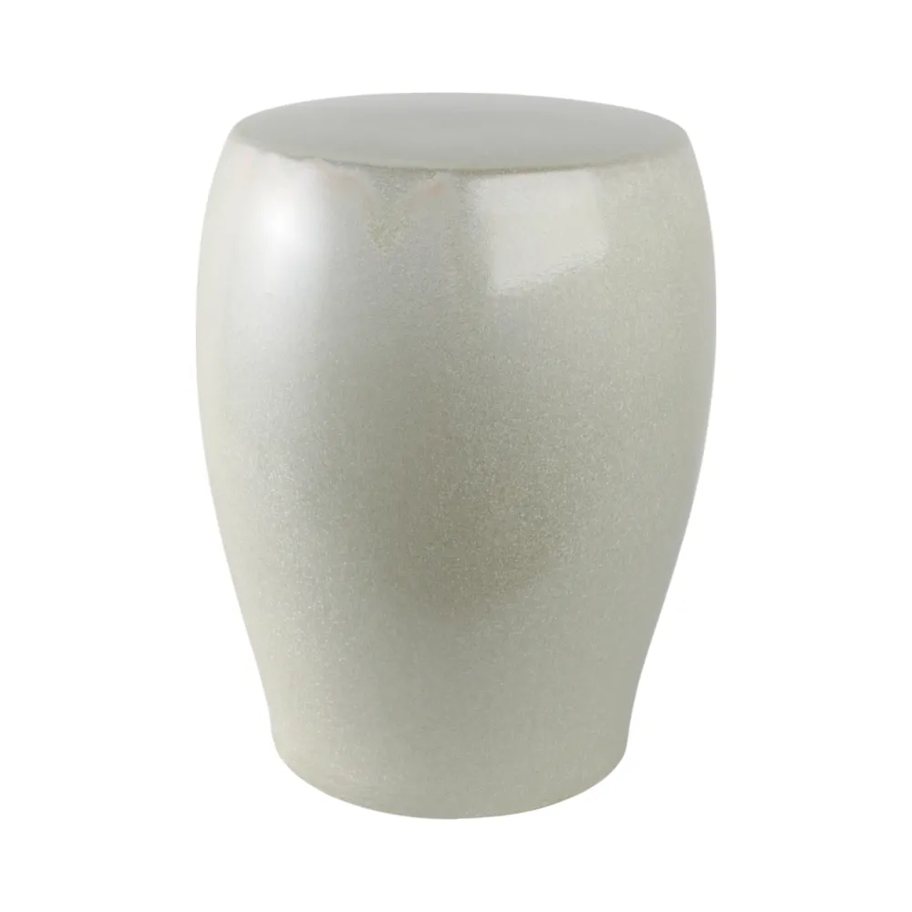 BAKERSIDE IVORY GARDEN STOOL 19 (IN)